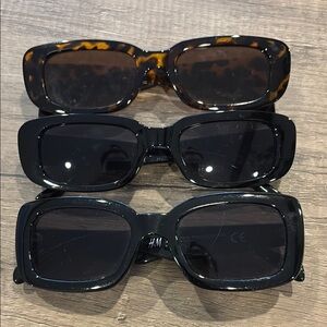 Stylish Tortoise and Black Sunglasses Set
